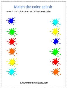 color splash matching1 - Preschool