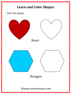 heart and hexagon color