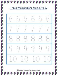 number tracing inline 6-10 - new