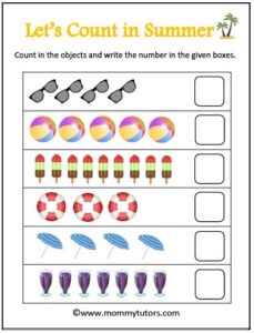 Count and write summer elements