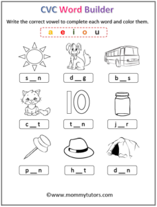 3 letter cvc words activity-3