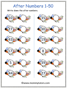 After numbers 1-50 plane