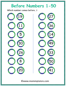 Before numbers 1-50 earth