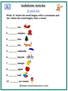 Indefinite Articles - A and An (1)