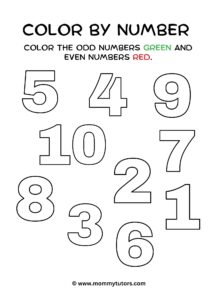 Color by number - even and odd