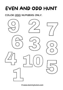 Color odd numbers only