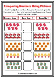 Comparing numbers using pictures (2)