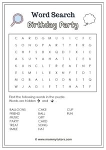 Word Search - BirthdayParty 2