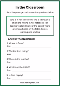 In the Classroom - Reading Comprehension